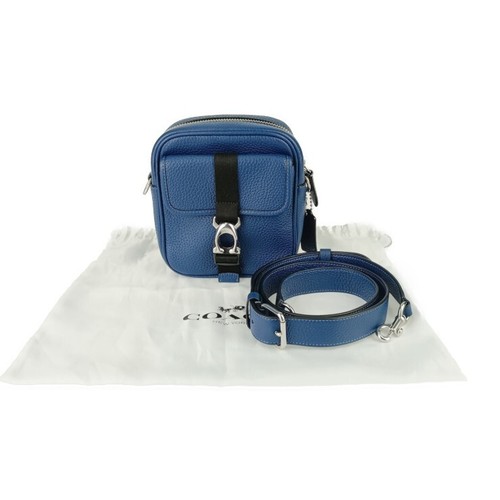 COACH Shoulder bag BECK CROSSBODY CJ736 Blue Black Leather Men's Pochette Japan - Picture 10 of 10