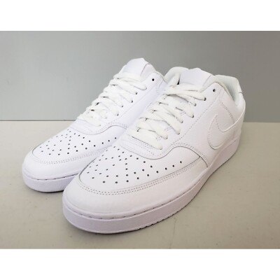 Nike Court Vision Low Sneakers in Triple White Mens Size 9.5