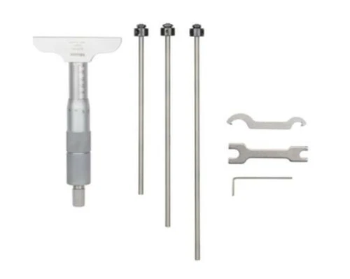 Mitutoyo 129-111 Depth Micrometer, 0-100mm Range, 0.01mm Graduation