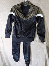 Reebok 2pc Jogging Suit Front Zip Pockets Boys Size 7 Black  Olive New