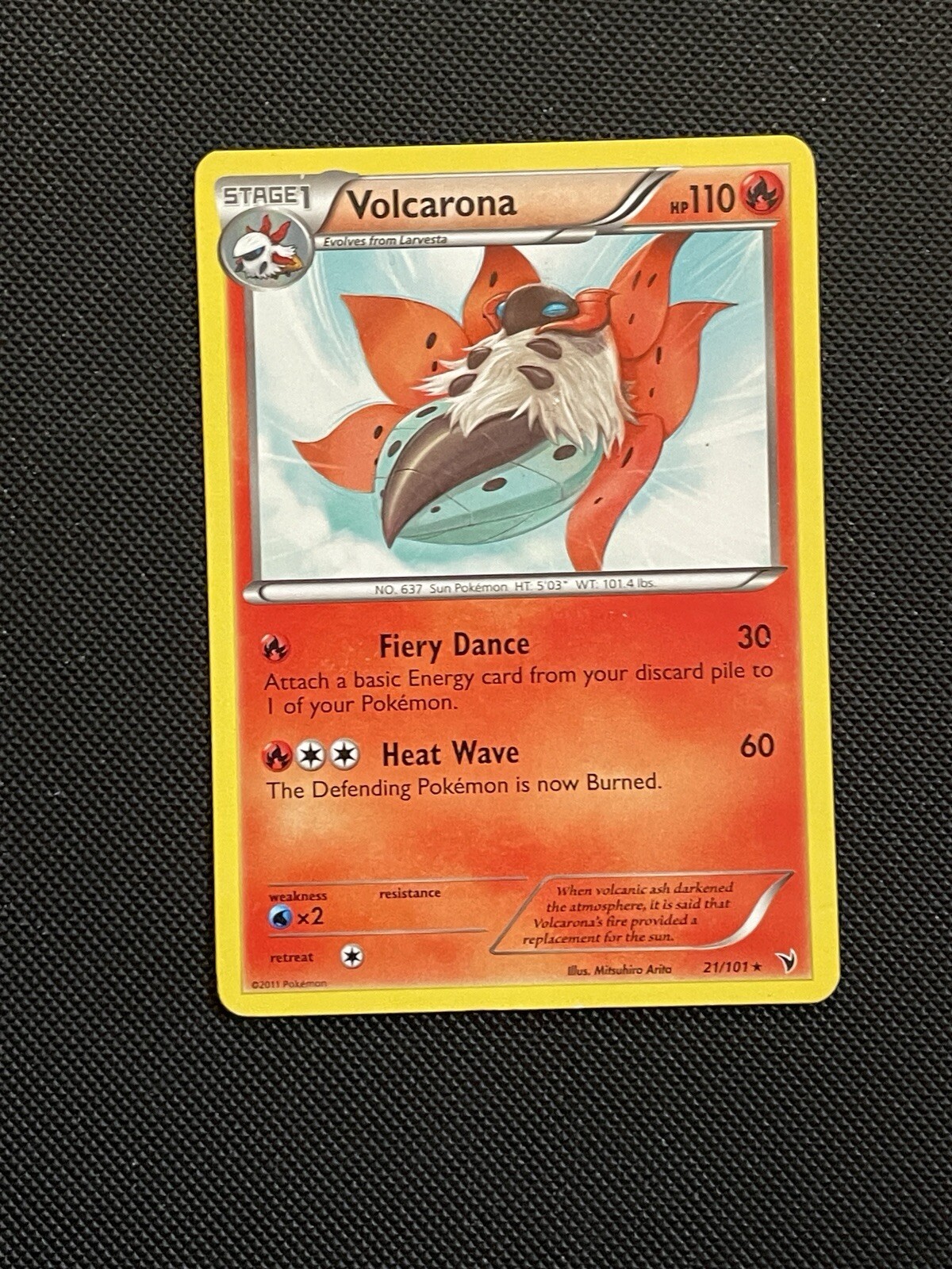 Volcarona 21/101 Rare BW Noble Victories Pokemon TCG LP
