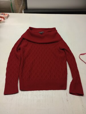 Covington Ladies Red L/S Drape/Cowl Neck Pullover Sweater Size Medium