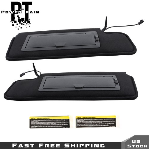 For 1984-1996 Chevy Corvette C4 New Sun Visor Pair W/Vanity Mirror LED Light - Picture 2 of 20