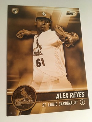 2017 Topps Bunt Jumbo 5x7 Alex Reyes Cardinals RC 200 #'d 02/10 Gold