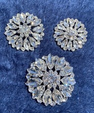 Alloy Buttons 3 Sizes Sewing Crafts With Hole Round Flower Women Silver