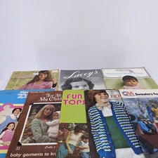 8 Vintage Childrens Baby Knitting Crochet Leaflets Patterns