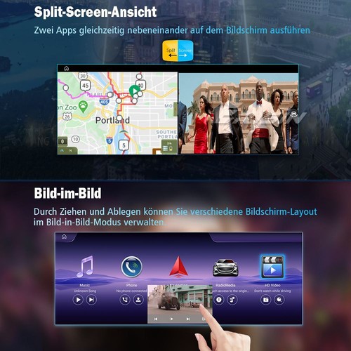12,3" 8+128GB Android 14 CarPlay Autoradio Navi Mercedes BENZ C-Klasse W204 S204 - Bild 12 von 23