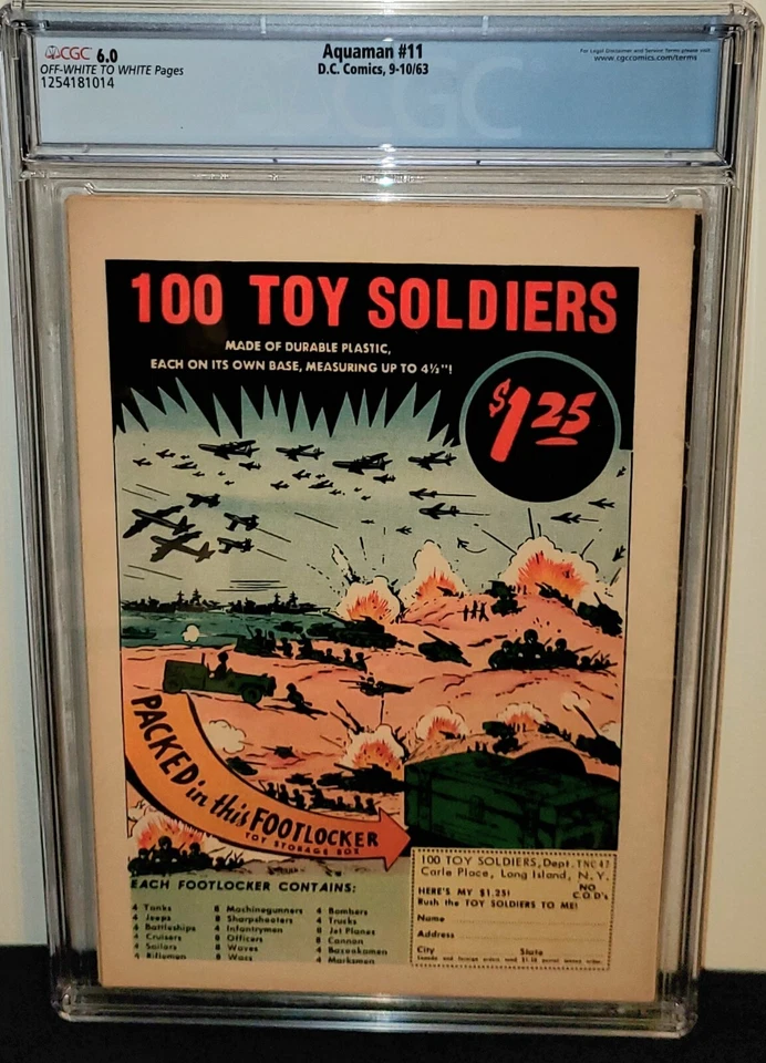 AQUAMAN #11 CGC 6.0 1ST PRINT FIRST APPEARANCE OF MERA WIFE OF AQUAMAN! 1963! - Image 2 of 2