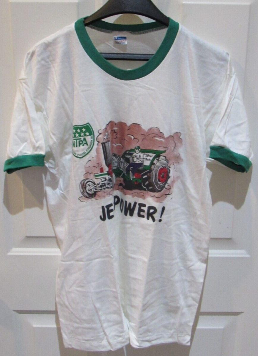 Vintage Champion NTPA T Shirt Tractor Pull Art Arfons Green