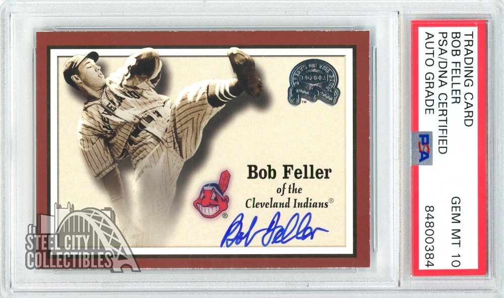 Bob Feller 2000 Fleer Greats Of The Game Autograph Card #45 PSA/DNA 10