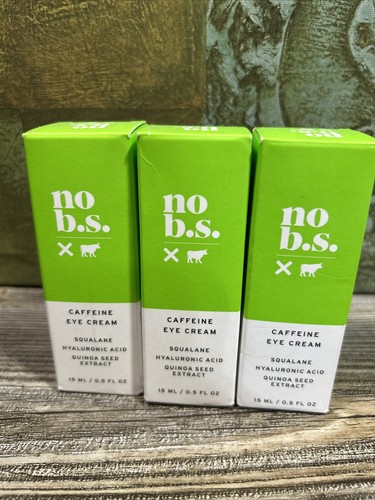 No B.S. Skincare Caffeine Eye Cream Hyaluronic Acid Quinoa Seed Extract