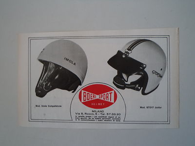 advertising Pubblicità 1971 CASCO HELMET BOERI SPORT IMOLA/GT 017 | eBay