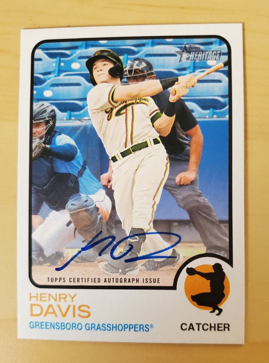 2022 Topps Heritage Minor League Henry Davis Real One Auto #ROA-HD Pirates