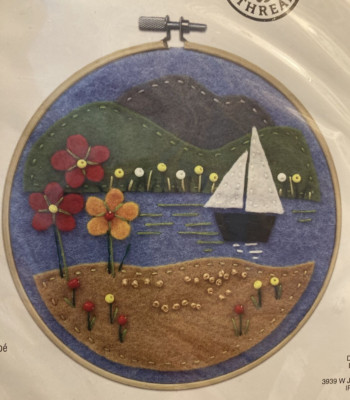Loops & Threads Felt Sailboat on Water Applique Kit #663980