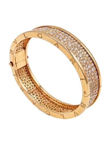 Bvlgari Bzero 18K Rose Gold Diamond Bangle Bracelet