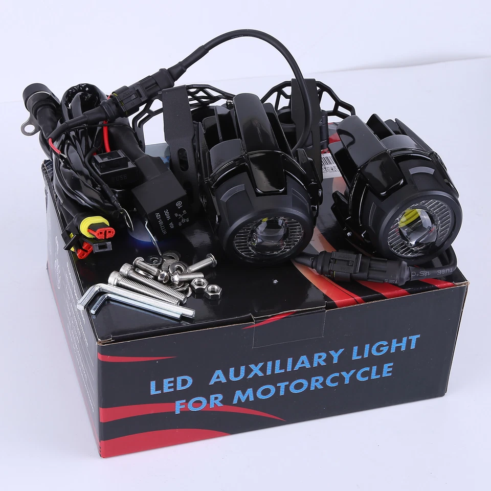 Für BMW R1200GS 2x LED Zusatzscheinwerfer Nebeluchte E9-Geprüft + Kabelbaum - Bild 4 von 4