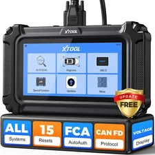 XTOOL D6 Auto OBD2 Full System Diagnostic Tool FCA CANFD 15+ Reset Free Update