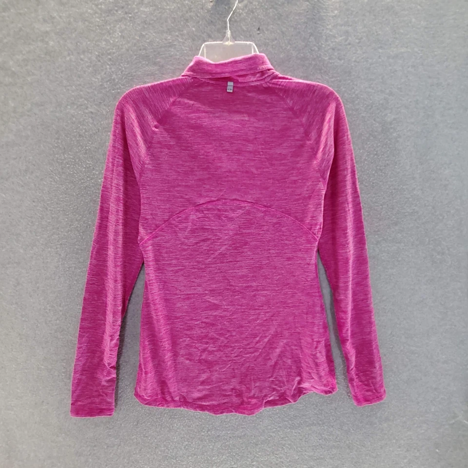 Top C9 Champion Mujer Ropa Activa XS Rosa Rayas 1/4 Cremallera DuoDry Pulgares Foto 4 de 4