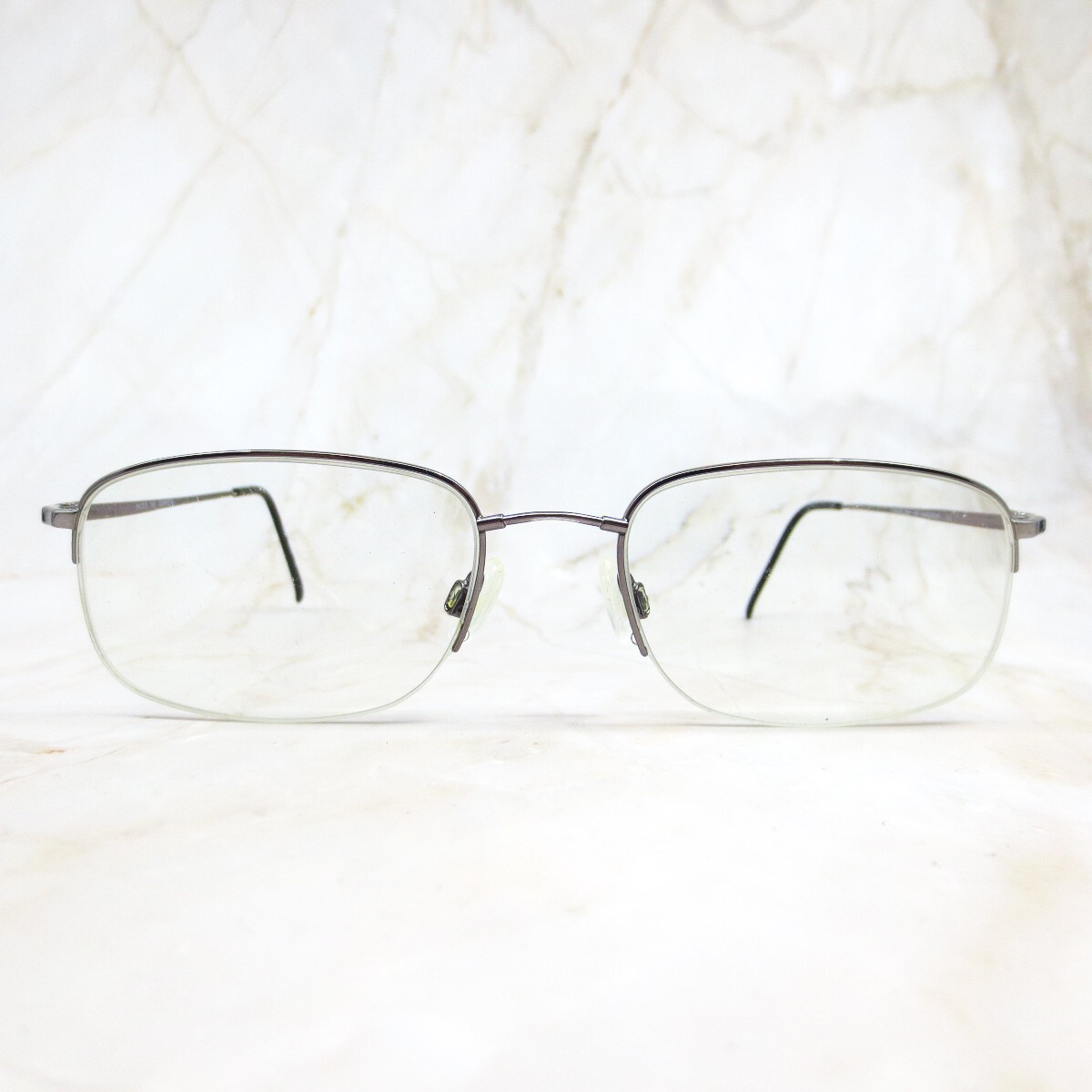 Flexon 606 by Marchon Eyeglasses Frame Unisex Gunmetal Gray Half Rim  54-19-140