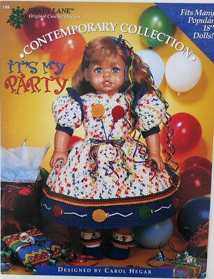 Shady Lane Contemporary Collection 18'' Doll It's My Party Crochet Pattern