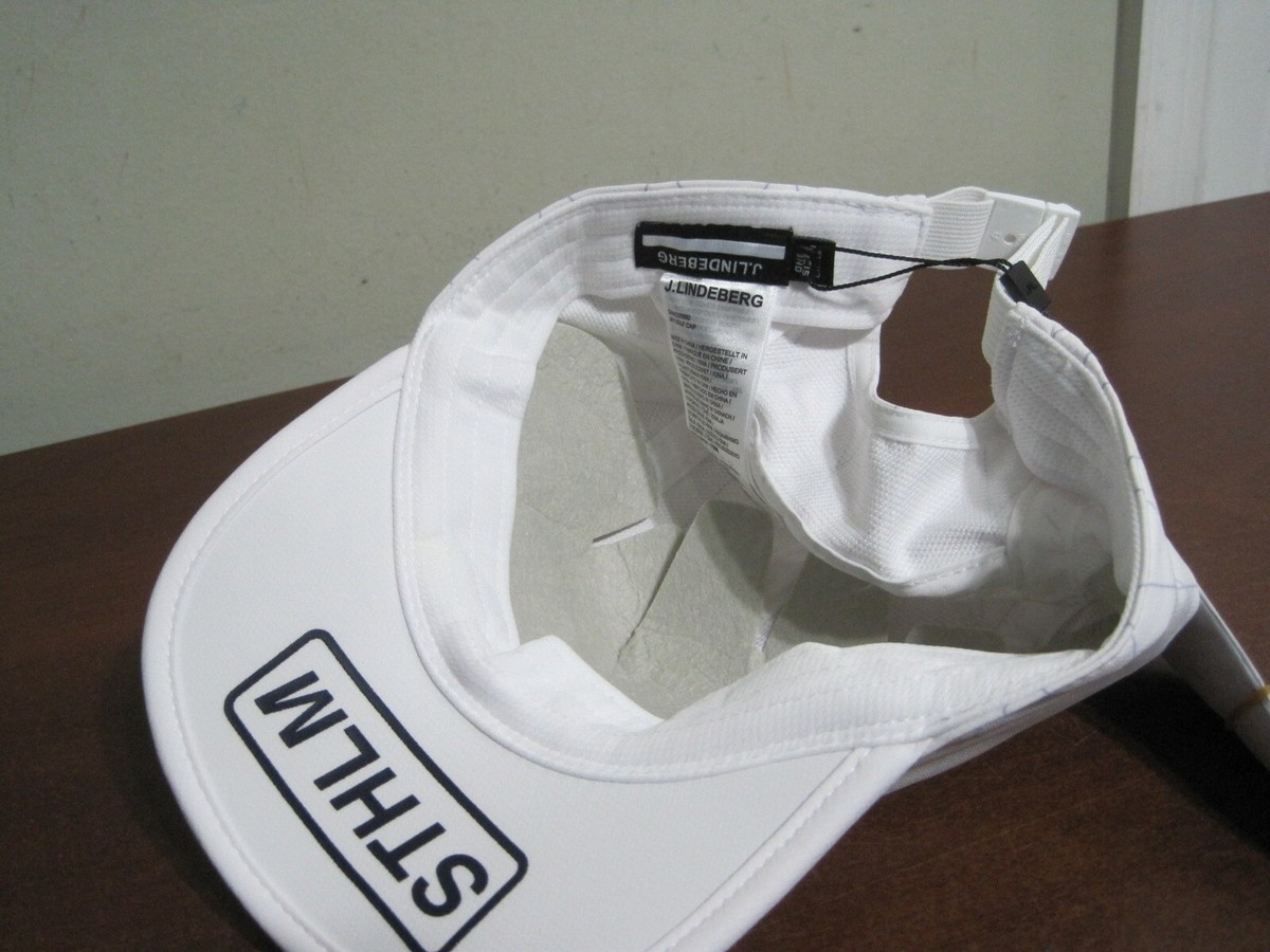 J. Lindeberg Jay Golf tennis pickleball White argyle hat NEW