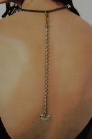 Damen Hinten AnhäNger Halskette Gold Metall Kette Modeschmuck Herz Love AnhäNger