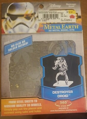 New In Package Metal Earth Steel 3D Model Kit Star Wars Destroyer Droid