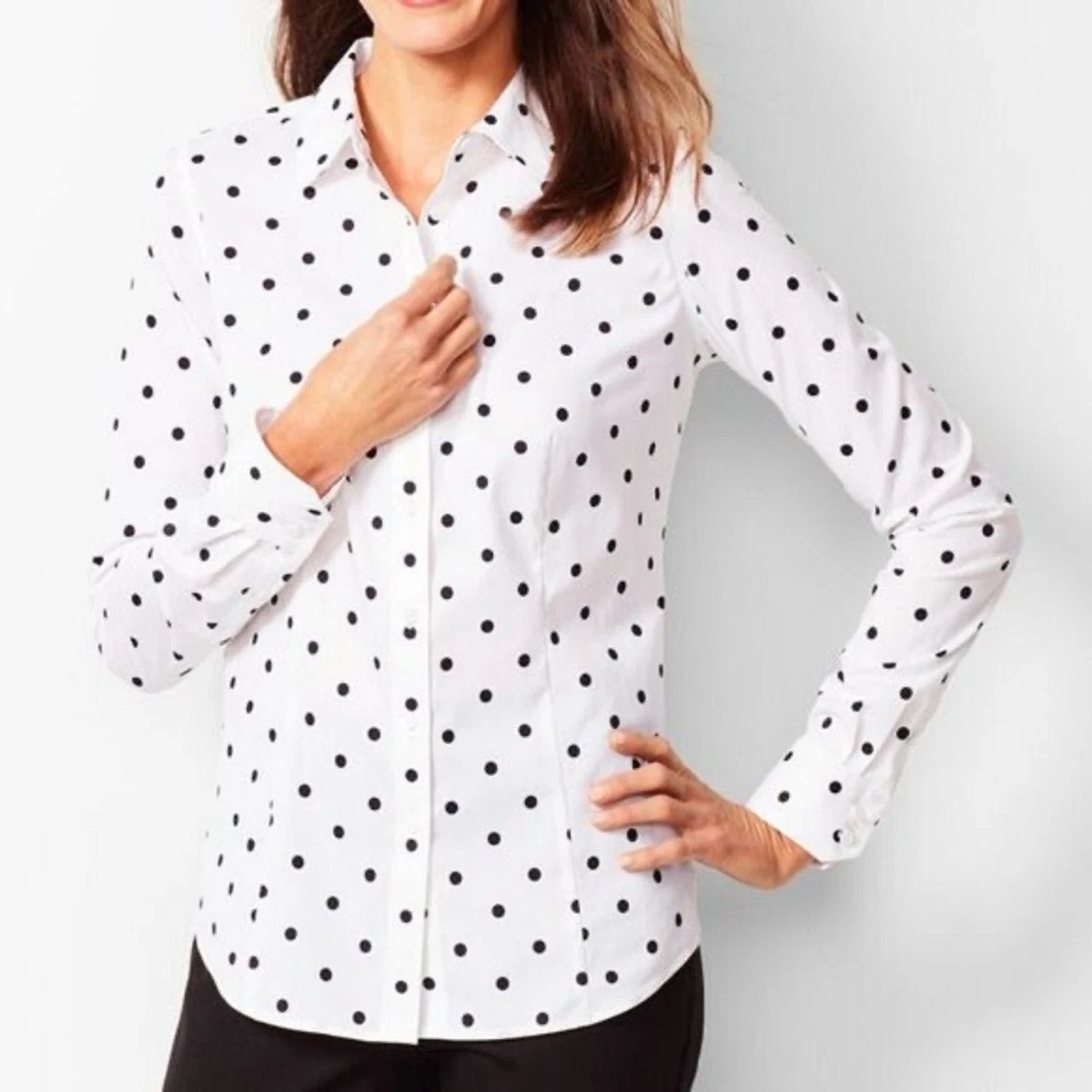Talbots polka cheap dot shirt