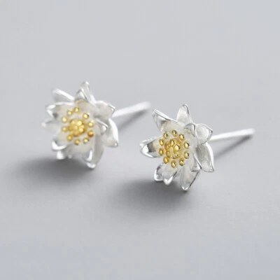 Sonnenblume Ohrstecker Sterling Silber 925 Damen Kinder Ohrringe - Bild 1 von 4