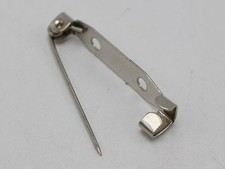 50 Silver Tone Metal Brooch Bar Pins Finding 30mm Pin Back Safety Pins