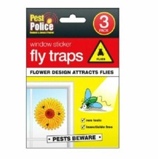 6 Fly Catchers Window Flower Traps Stickers Bug Insect Killer Sticky Window Trap