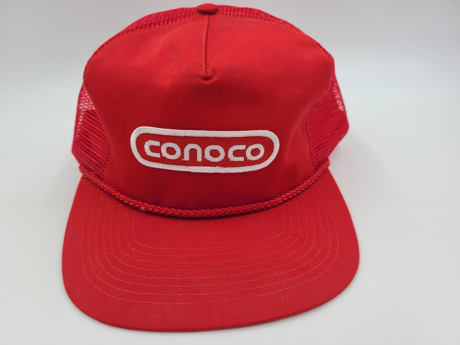 Vintage Conoco Gas Station Mesh Trucker Snapback Hat Cap Oil Company Men Women