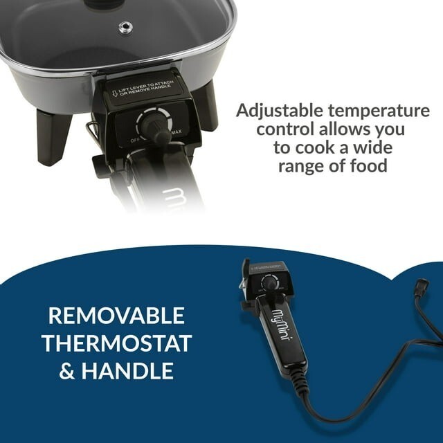 Electric Frying Pan With Glass Lid Cooking Skillet Fry Pan Small Mini