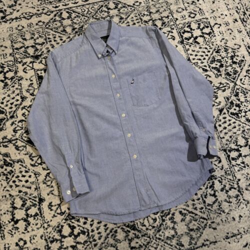 Vintage Peak Performance Unisex Powder Blue Cotton Shirt Button Up Size S Regula - Picture 3 of 16