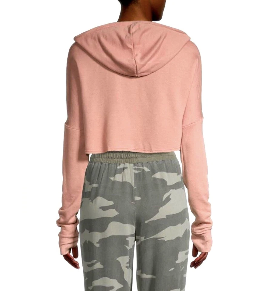 Espléndida sudadera con capucha recortada a rayas en rosa tostado | Talla pequeña 💗NUEVA CON ETIQUETAS💗 Foto 4 de 4