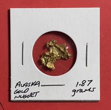 Alaska Gold Nugget, 1.87 Grams, Beautiful Larger Nugget! 5155.36 per troy oz