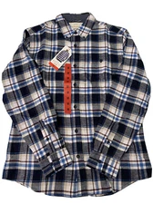 Weatherproof Ensign Blue Button front Long Sleeve Mens Shirt Medium M NEW