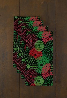 100% Milliken Polyester Printed Zinnia 18'' x 18'' Napkins 1 Dozen