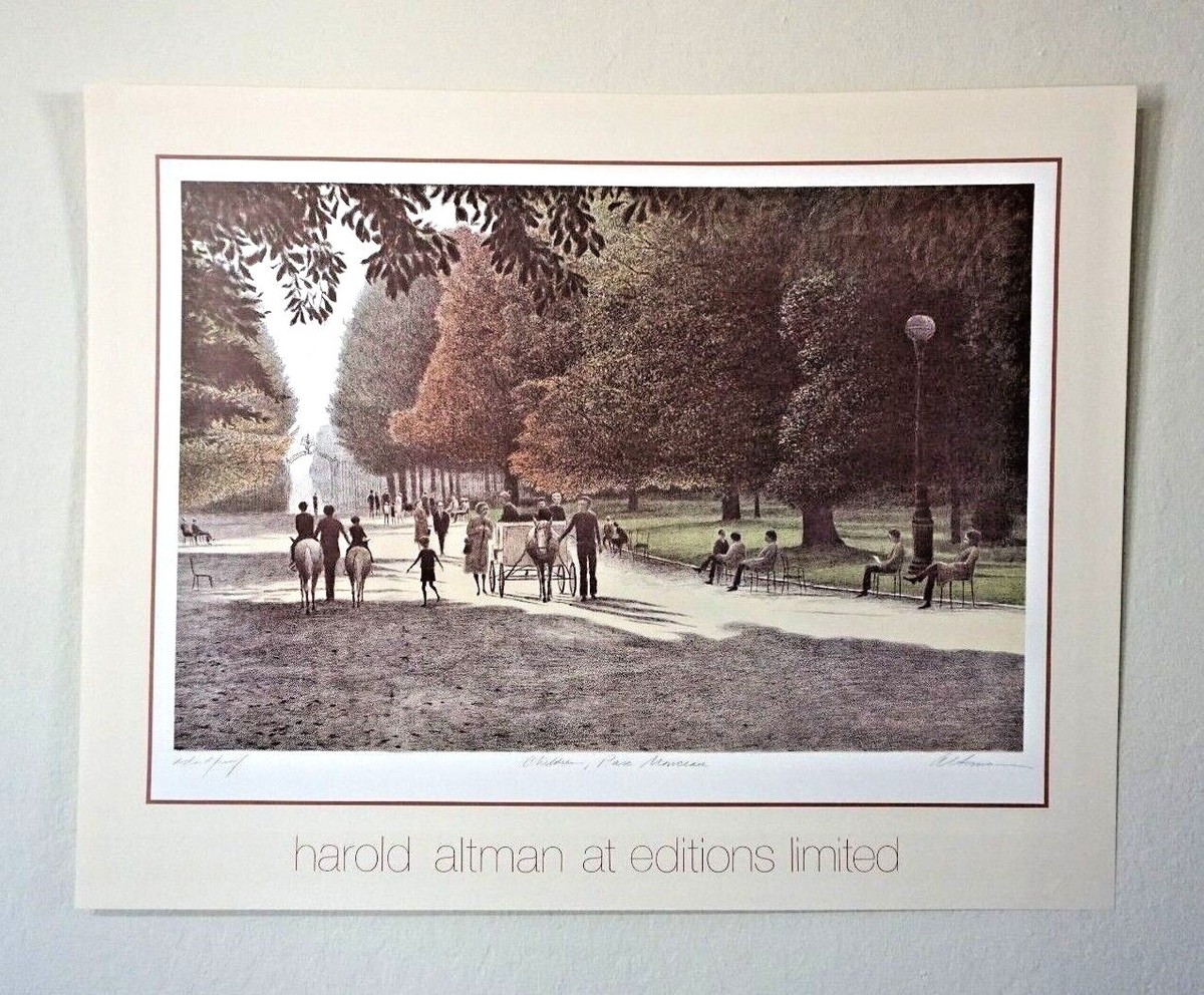 Harold Altman lithographレスティングカップル　リトグラフ Harold Altman lithographレスティングカップル リトグラフ Vtg 1970's