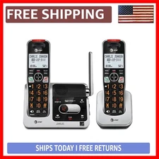 DECT 6.0 Cordless Phone Set with Call Blocking & Digital Answering Machine