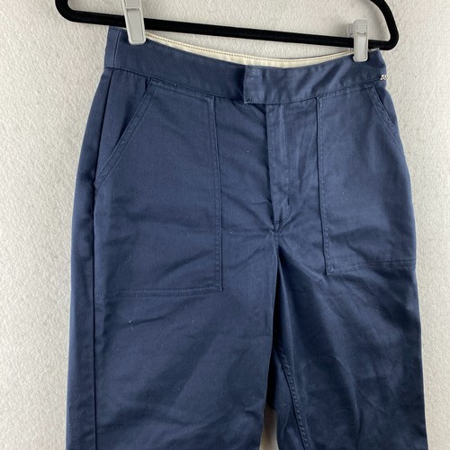 Vans Shorts Boys 27 Blue Youth Chino Flat Front Hook & Eye Slash Pockets Dark - Picture 3 of 22