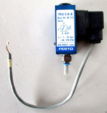 FESTO PEV-1/4-B Electric Pressure Switch Pneumatic 250V Coil Air 10 773 GERMANY