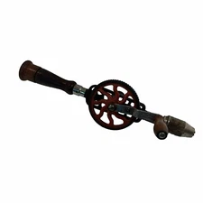 Miller Falls Co Antique Cast Iron Egg Beater Hand Drill USA no 2 4 Bits