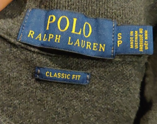 Mens Polo Ralph Lauren Classic Fit Gray Short Sleeve Collar Shirt Sz Small VGUC! - Picture 4 of 9
