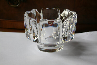 DESIGN CORONA KRISTALL SCHALE VASE - ORREFORS SCHWEDEN - ENTWURF Lars Hellsten