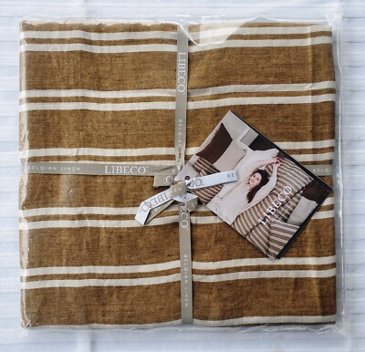 Libeco 100% Belgian Linen Canal Stripe Grand Euro Pillow Sham   NEW