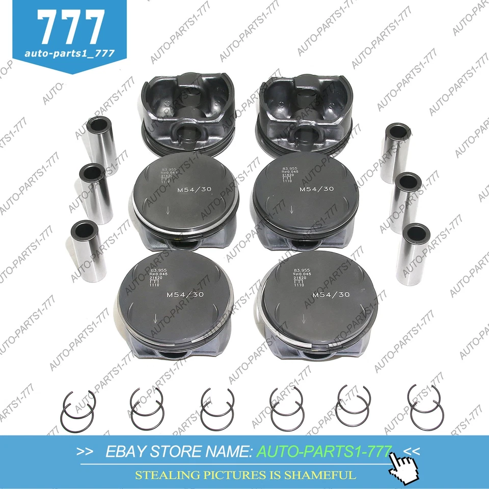 Juego de anillos de pistón OEM STD Φ84 mm para BMW 330Ci X5 Z4 E46 X3 E36 E85 M54B30 3,0 L Foto 4 de 4