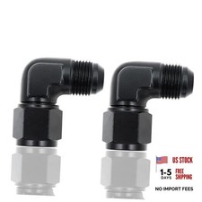 2 Pcs Female to Male Flare 90 Degree Swivel Fitting 6AN 90 Degree-2 PCS