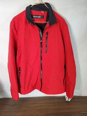 CALVIN KLEIN MEN'S INFINITE STRETCH WATER RESISTANT RED JACKET SIZE Large