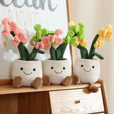 35cm Cute Flowerpot Plush Toy Cartoon Figurine Pillow Home Office Decor